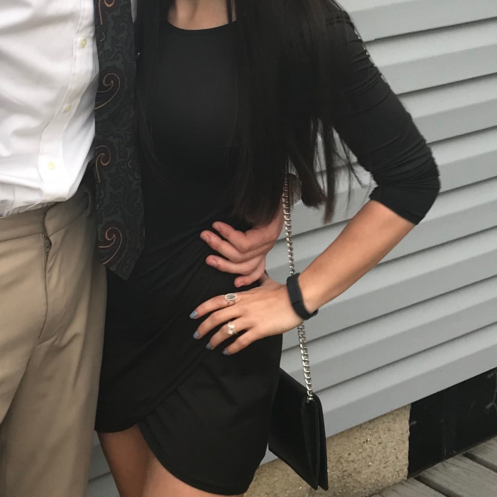 Tobi size small fitted formal dress black